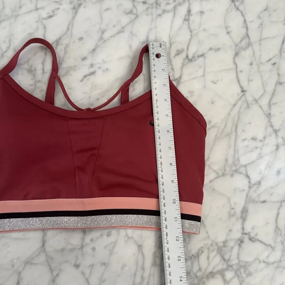 Nike Indy Glam Dunk Pink/Red Sports Bra Sz L